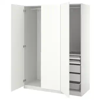 IKEA Pax / forsand Kombinacja szafy, biały/biały, 150x60x201 cm oferta