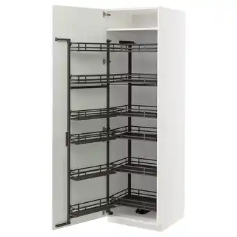 IKEA Metod szafka wysoka z wysuwaną spiżarką, biały/bodbyn kremowy, 60x60x200 cm oferta
