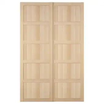 IKEA Bergsbo Drzwi przesuwne, dąb bejcowany na biało, 150x236 cm oferta