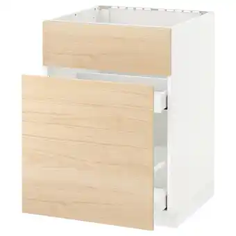 IKEA Metod / maximera Sz stj zl+3fr/2szu, biały/askersund wzór jasny jesion, 60x60 cm oferta