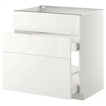 IKEA Metod / maximera Sz stj zl+3fr/2szu, biały/ringhult biały, 80x60 cm oferta