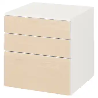 IKEA SmÅstad / platsa Komoda, 3 szuflady, biały/brzoza, 60x57x63 cm oferta