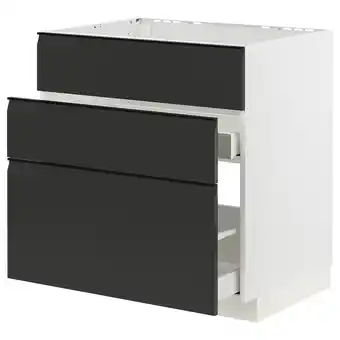 IKEA Metod / maximera Sz stj zl+3fr/2szu, biały/upplöv matowy antracyt, 80x60 cm oferta