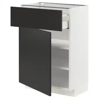 IKEA Metod / maximera Szafka stj szu/drzwi, biały/nickebo matowy antracyt, 60x37 cm oferta