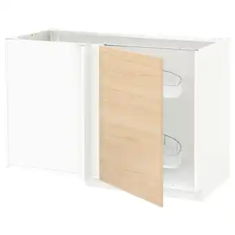 IKEA Metod narożna szafka stojąca z wys. półką, biały/askersund wzór jasny jesion, 128x68 cm oferta