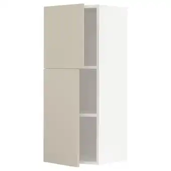 IKEA Metod szafka ścienna z półkami/2 drzwi, biały/havstorp beżowy, 40x100 cm oferta