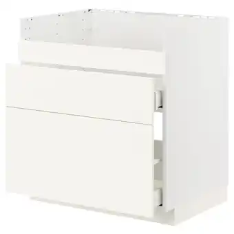 IKEA Metod / maximera szafka pod zlew havsen/3fr/2szu, biały/vallstena biały, 80x60 cm oferta