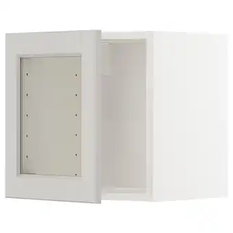 IKEA Metod szafka śc/szkl drzwi, biały/lerhyttan jasnoszary, 40x40 cm oferta