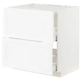 IKEA Metod / maximera szafka stojąca pł/okap zint. z szuf, biały enköping/biały imitacja drewna, 80x60 cm oferta