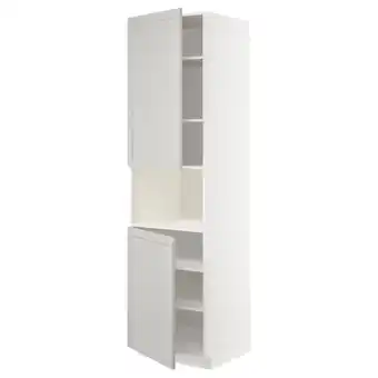 IKEA Metod sza st wys mikr 2drz/pół, biały/lerhyttan jasnoszary, 60x60x220 cm oferta