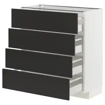 IKEA Metod / maximera sza st 4fr/4szu, biały/nickebo matowy antracyt, 80x37 cm oferta
