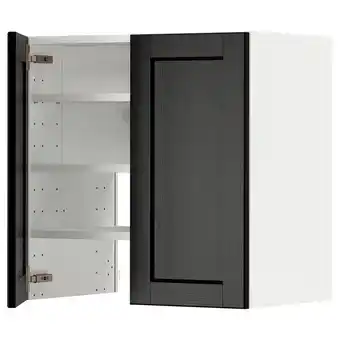 IKEA Metod szafka okapowa z półką/drzwiczkami, biały/lerhyttan bejcowane na czarno, 60x60 cm oferta