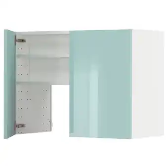 IKEA Metod szafka okapowa z półką/drzwiczkami, biały järsta/połysk jasnoturkusowy, 80x60 cm oferta