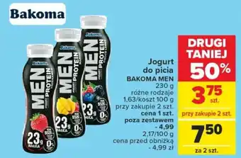 Carrefour Market Jogurt do picia BAKOMA MEN 230 g oferta