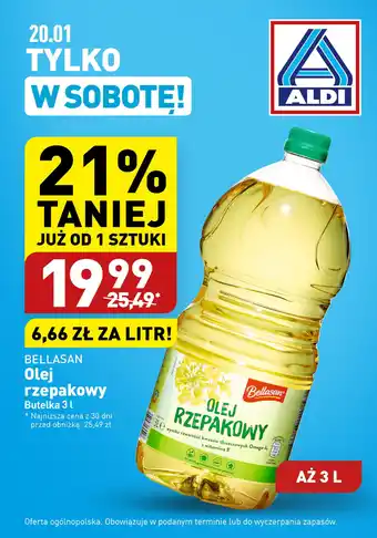 ALDI Bellasan Olej Rzepakowy 3 l oferta