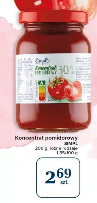 Carrefour Market Koncentrat pomidorowy SIMPL 200 g oferta