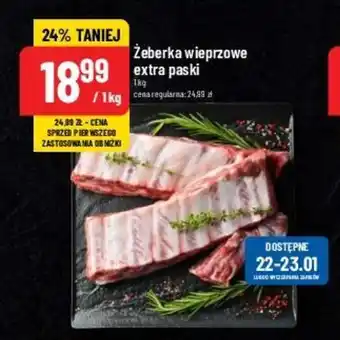 Polomarket Żeberka wieprzowe extra paski 1 kg oferta