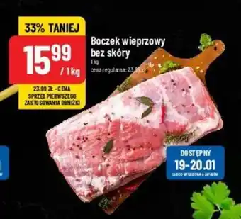Polomarket Boczek wieprzowy bez skóry 1 kg oferta