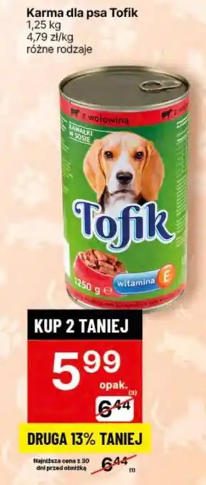 Delikatesy Centrum Karma dla psa Tofik 1,25 kg oferta