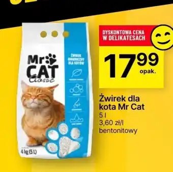 Delikatesy Centrum Żwirek bentonitowy mr cat oferta