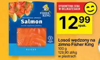 Delikatesy Centrum Łosoś wędzony na zimno Fisher King 100 g oferta
