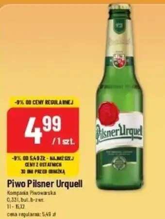Polomarket Piwo Pilsner Urquell Kompania Piwowarska 0,33l oferta