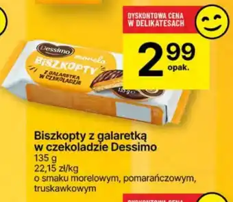 Delikatesy Centrum Biszkopty z galaretką w czekoladzie Dessimo 135 g oferta