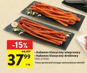Intermarche Kabanos klasyczny wieprzowy/Kabanos klasyczny drobiowy TARCZYŃSKI 1kg oferta