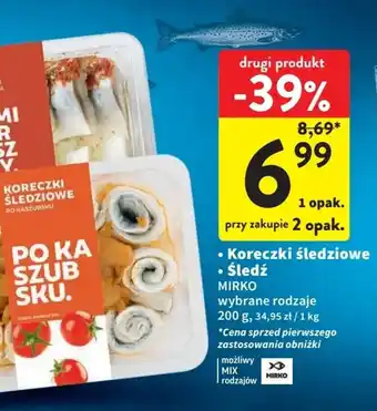 Intermarche Koreczki śledziowe/Śledź MIRKO 200g oferta
