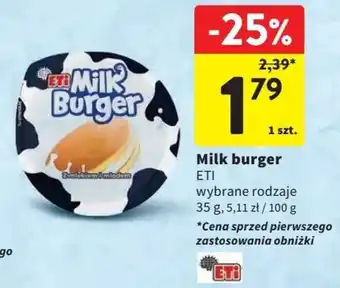 Intermarche Milk burger ETI 35g oferta