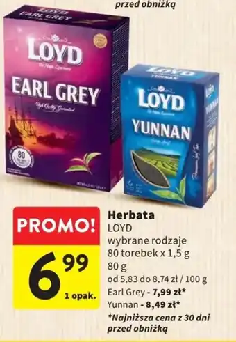 Intermarche Herbata LOYD 80g oferta