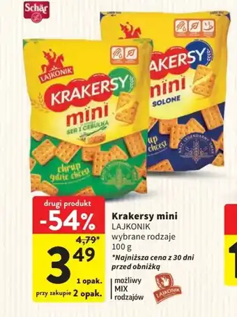 Intermarche Krakersy mini LAJKONIK 100g oferta