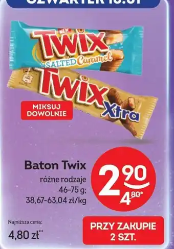 Żabka Baton Twix 46-75g oferta