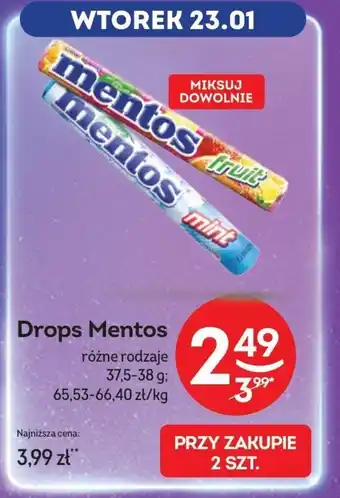 Żabka Drops Mentos 37,5 - 38 g oferta