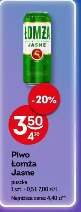 Żabka Piwo Łomża Jasne puszka 0,5 l oferta