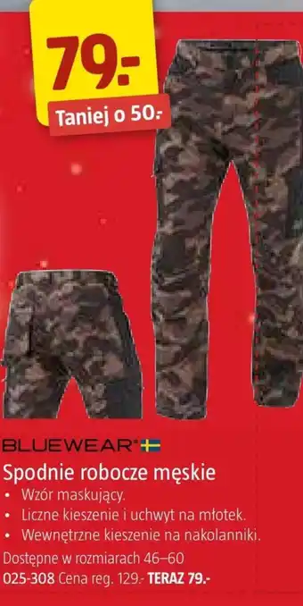 Jula Spodnie robocze męskie bluewear oferta