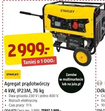 Jula Agregat prądotwórczy stanley oferta