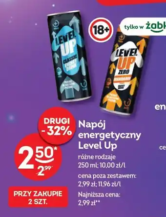 Żabka Napój energetyczny Level Up 250 ml oferta