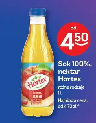 Żabka Sok 100%, nektar Hortex 1 l oferta