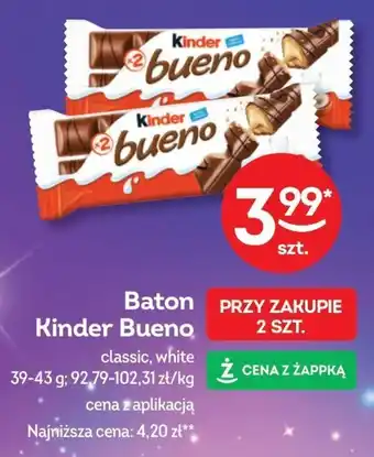 Żabka Baton Kinder Bueno 39-43 g oferta