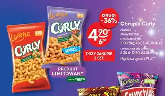 Żabka Chrupki Curly 100-120 g oferta