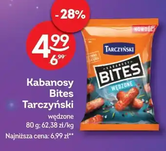 Żabka Kabanosy Bites Tarczyński 80 g oferta