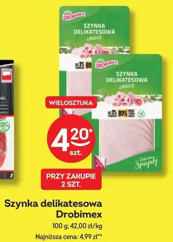 Żabka Szynka delikatesowa Drobimex 100 g oferta