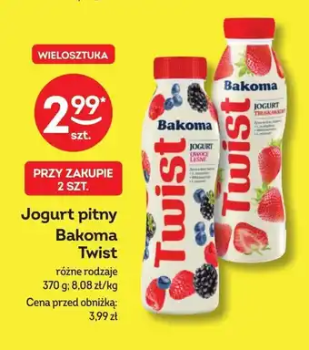Żabka Jogurt pitny Bakoma Twist 370 g oferta