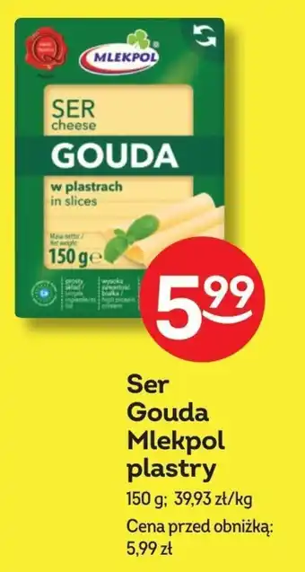 Żabka Ser Gouda Mlekpol plastry 150 g oferta