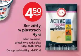 Żabka Ser żółty w plastrach Ryki 100 g oferta