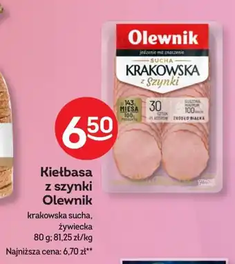 Żabka Kiełbasa z szynki Olewnik 80 g oferta