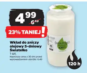 Netto Wkład do zniczy olejowy 5-dniowy światełko oferta