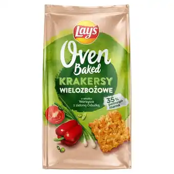 Żabka Lay's oven baked krakersy wielozbożowe o smaku warzywa z zieloną cebulką 80 g oferta