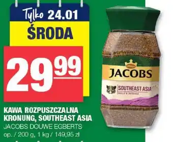 Spar KAWA ROZPUSZCZALNA KRONUNG SOUTHEAST ASIA JACOBS DOUWE EGBERTS 200 g oferta
